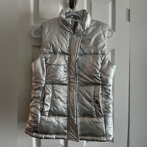 Michael Kors Silver Puffer Vest